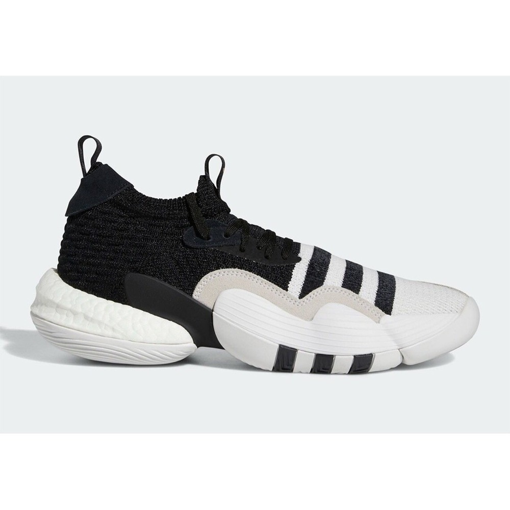 Adidas Trae Young 2 Super Villain White Black Sneakers Boys 6.5 Women 8 H06473 - Picture 2 of 16
